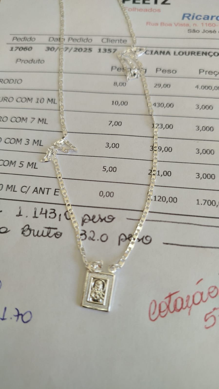 Escapulário P. masculino adulto