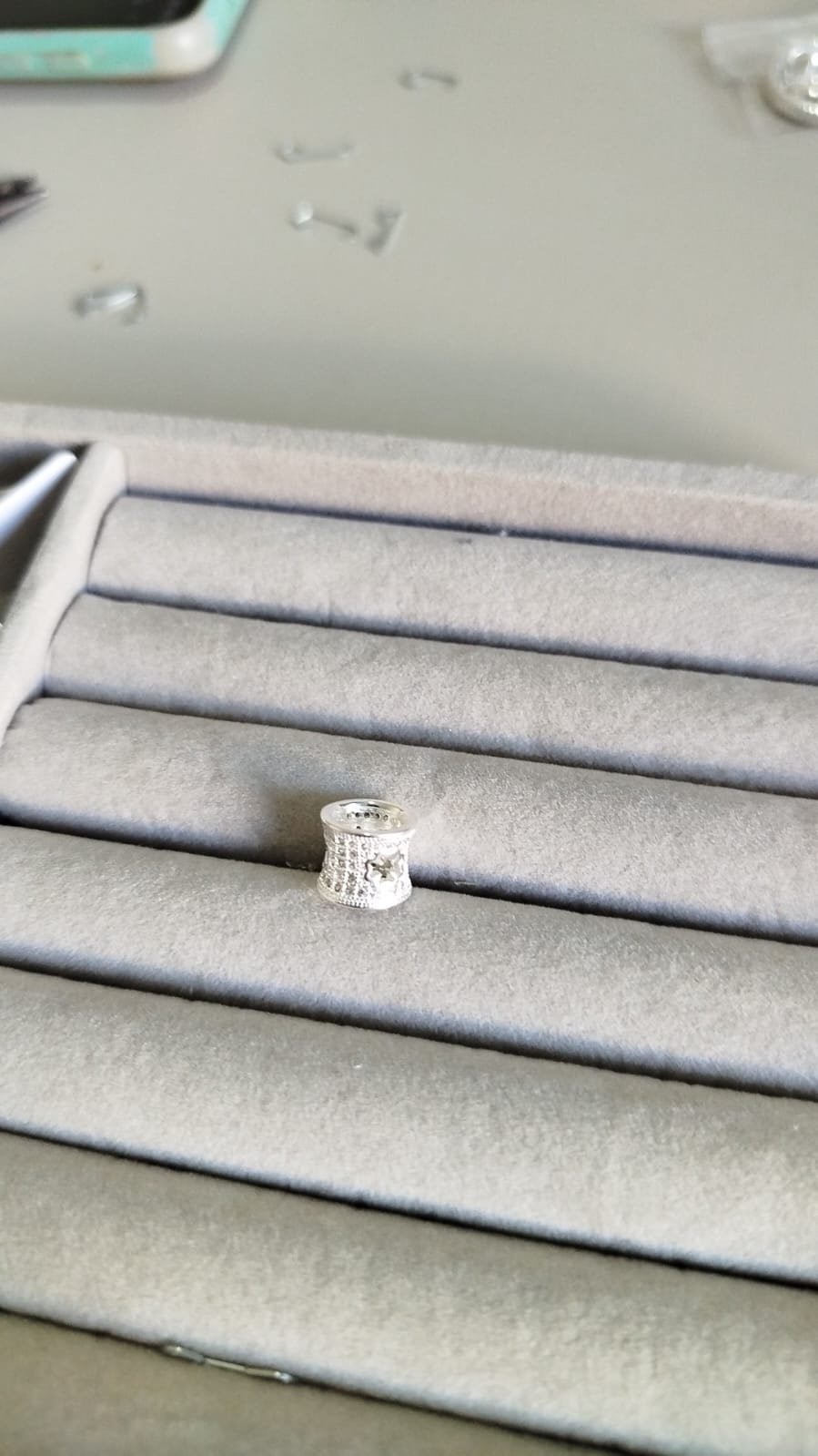 Berloque P. separador trevo zirc. crav.