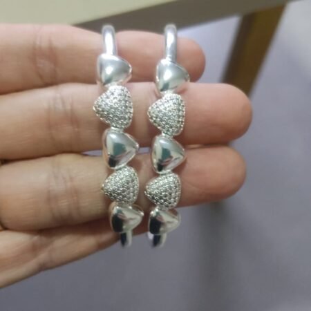 Bracelete P. coração zirc. crav.