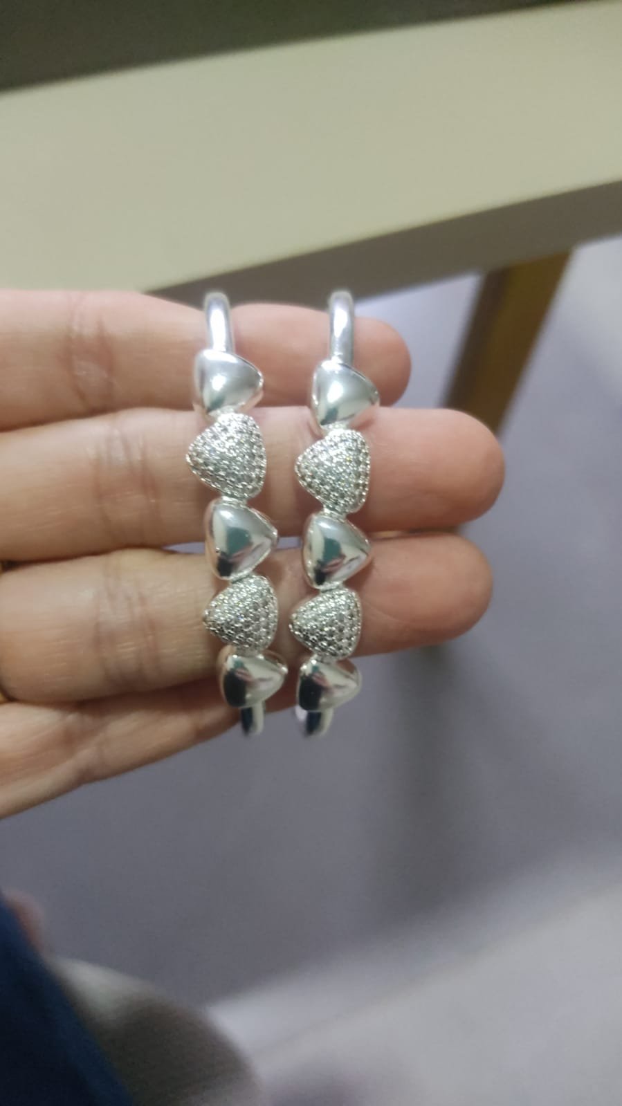 Bracelete P. coração zirc. crav.