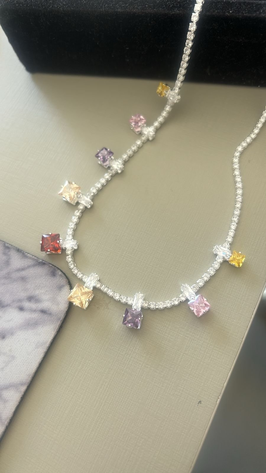 Gar. P. Riviera ping. cristais quadrados