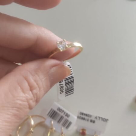 A.O solitario quadrado 4 pontos cristal  BRUNA