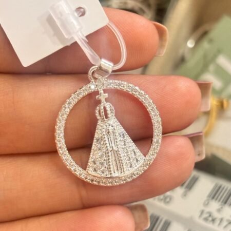 M.P N.Sra. manto cristal em mandala vazada com zirc. crav. média